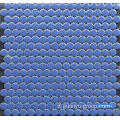 Mattonelle di mosaico di puro blu porcellana